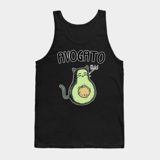 Hola Avogato Cat Meow Avocado Workout Gift Tank Top